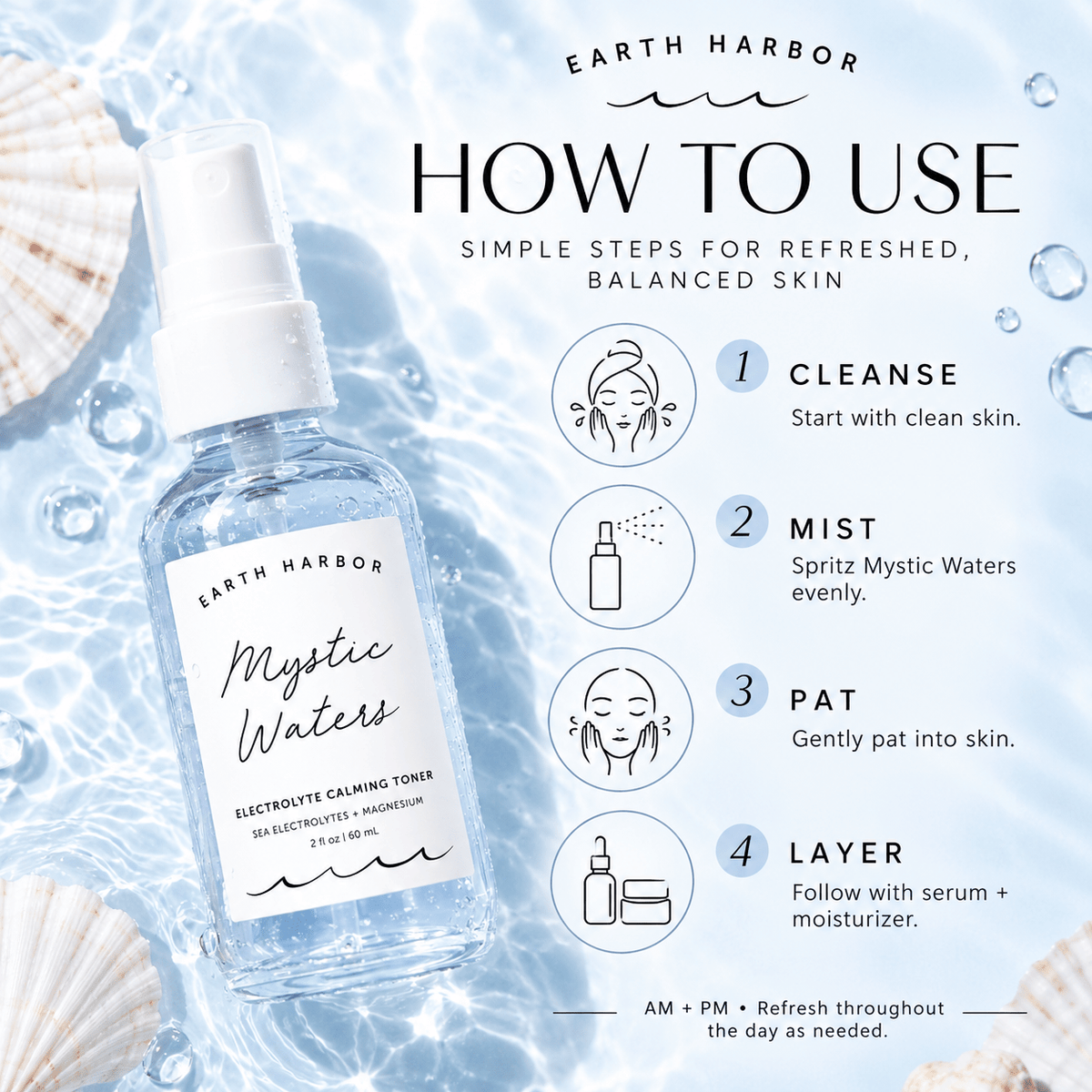 Earth Harbor Mystic Waters how to use infographic