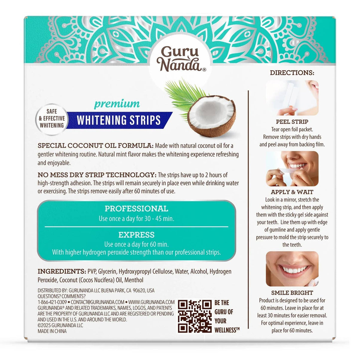 GuruNanda LLC β wholesale Teeth Whitener β Whitening Strips β 7 Day Treatment12