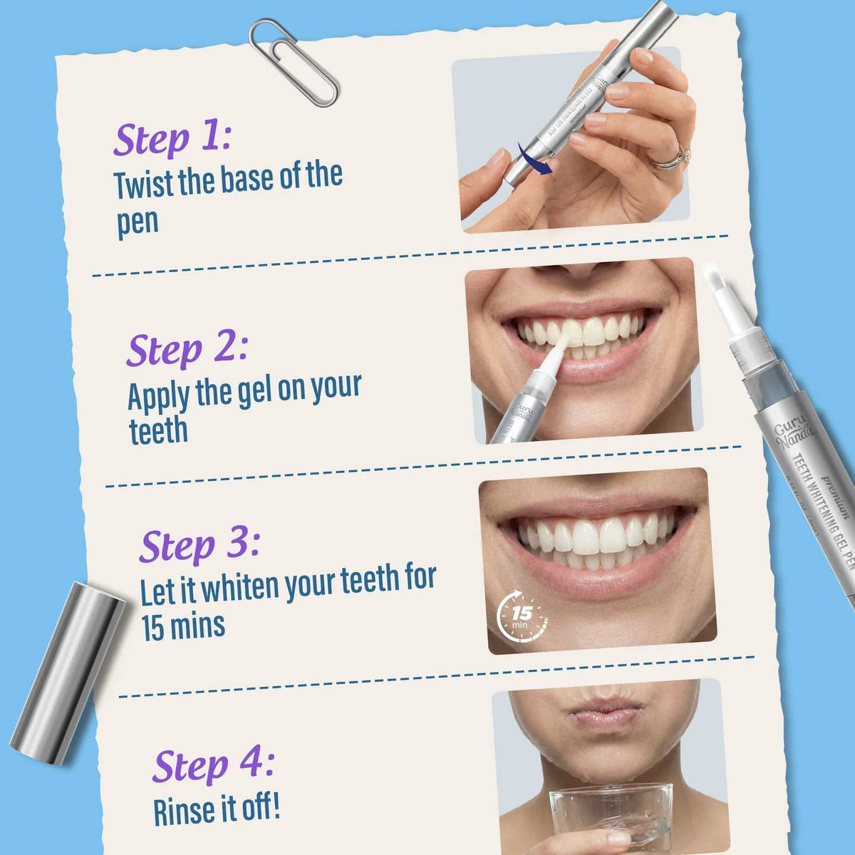 GuruNanda LLC β wholesale Teeth Whitener β Premium Pearl Whitening Gel Pen β 4mL6
