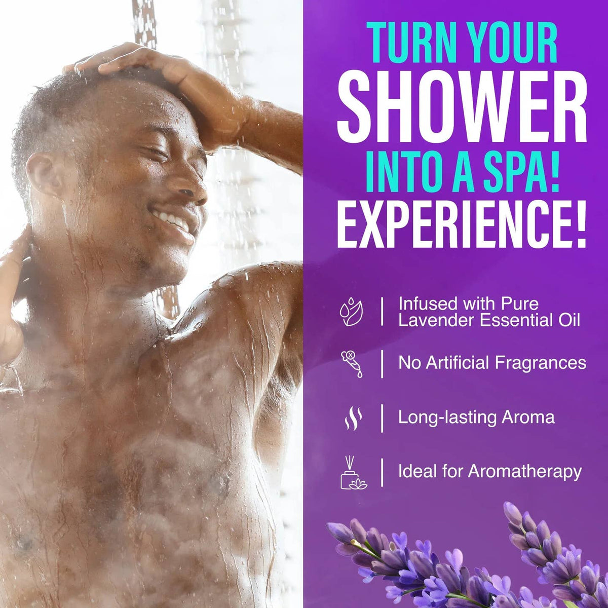 GuruNanda LLC β wholesale Shower Steamer/Bomb β Lavender Vapor Shower Tablets - 5 Count1