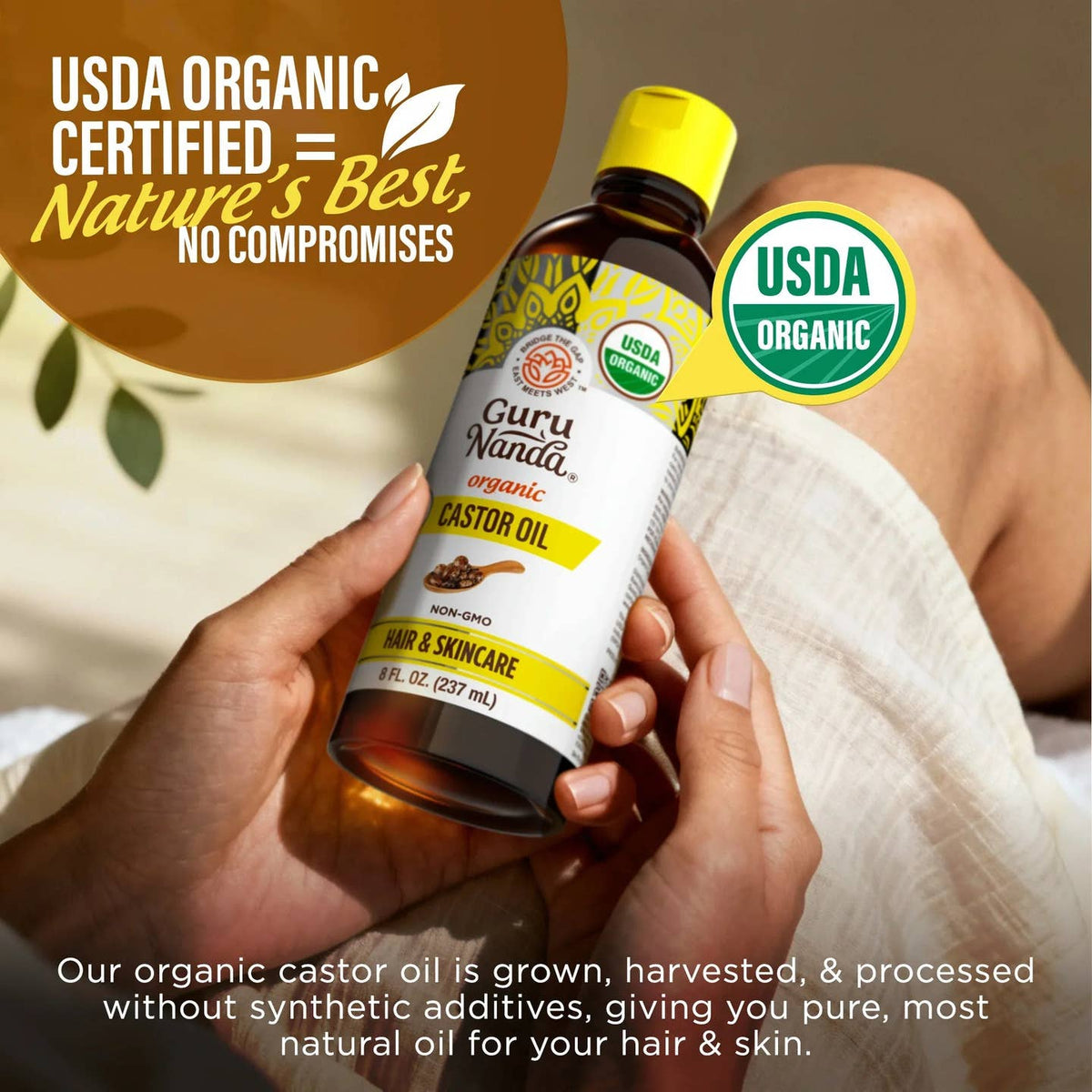 GuruNanda LLC β wholesale Bath/Body Oil β Organic Castor Oil β 8 oz7