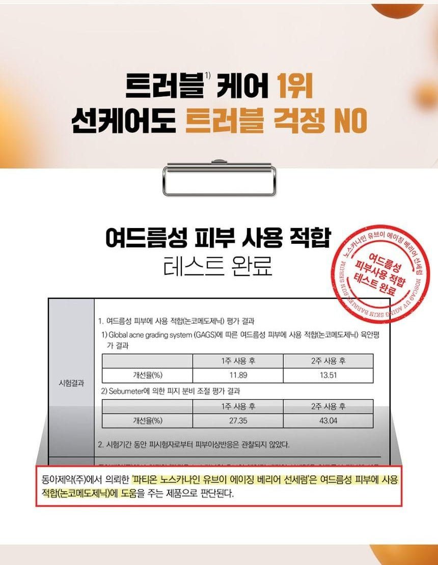FATION Nosca9 UV Aging Sun Serum: acne prone test