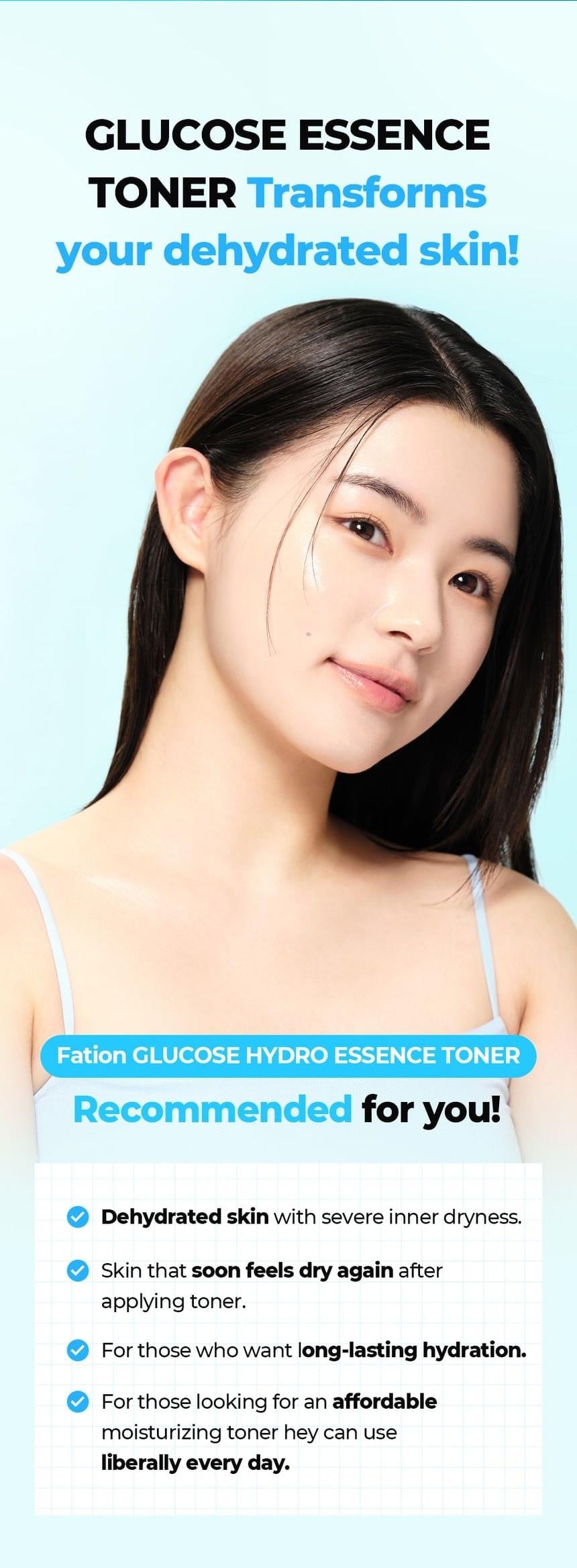 FATION Glucose Hydro Essence Toner recommended skin needs