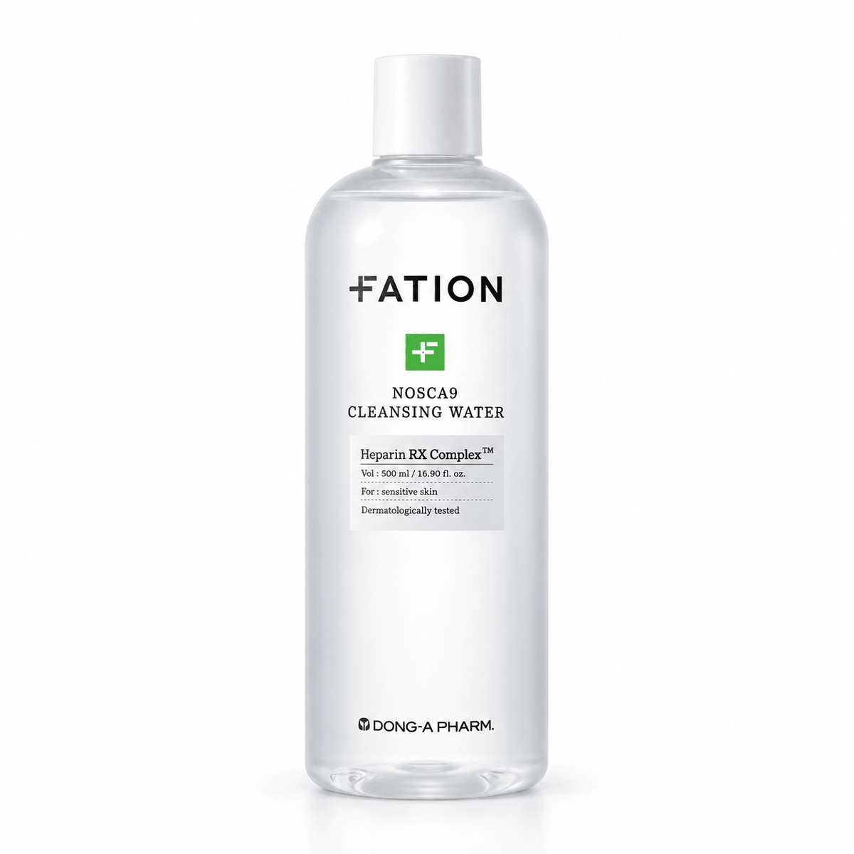 FATION Nosca9 Cleansing Water 500mL bottle on white