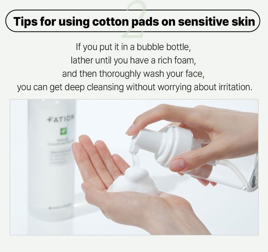 FATION Nosca9 Cleansing Water 500mL β foam tip; source product information