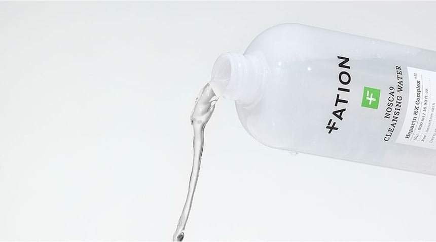 FATION Nosca9 Cleansing Water 500mL β texture pour; source product information