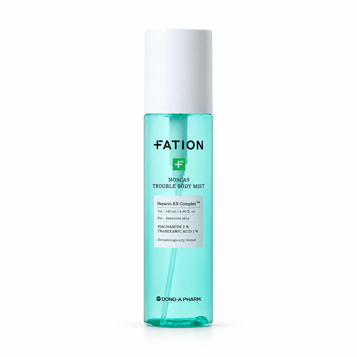 FATION Nosca9 Trouble Body Mist 145mL bottle on white