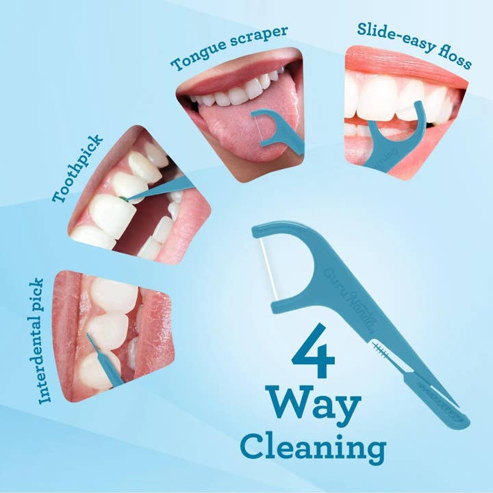GuruNanda Quad Clean Floss Picks 4-in- supplier view 10