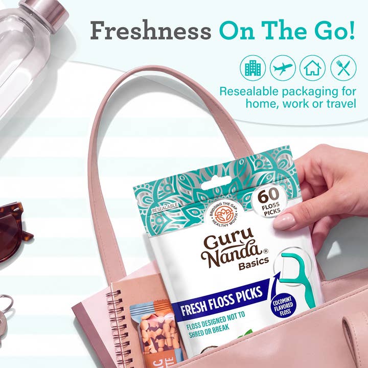 GuruNanda Fresh Floss Picks 60 Count supplier view 6