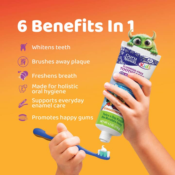 GuruNanda Kids Strawberry Mango Toothpaste supplier image 4