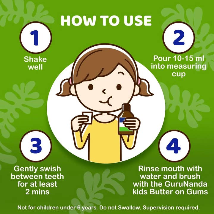 GuruNanda LLC β wholesale Mouthwash β Kids Oil Pulling with Bubble Berry & CoQ10 β 8 fl oz3