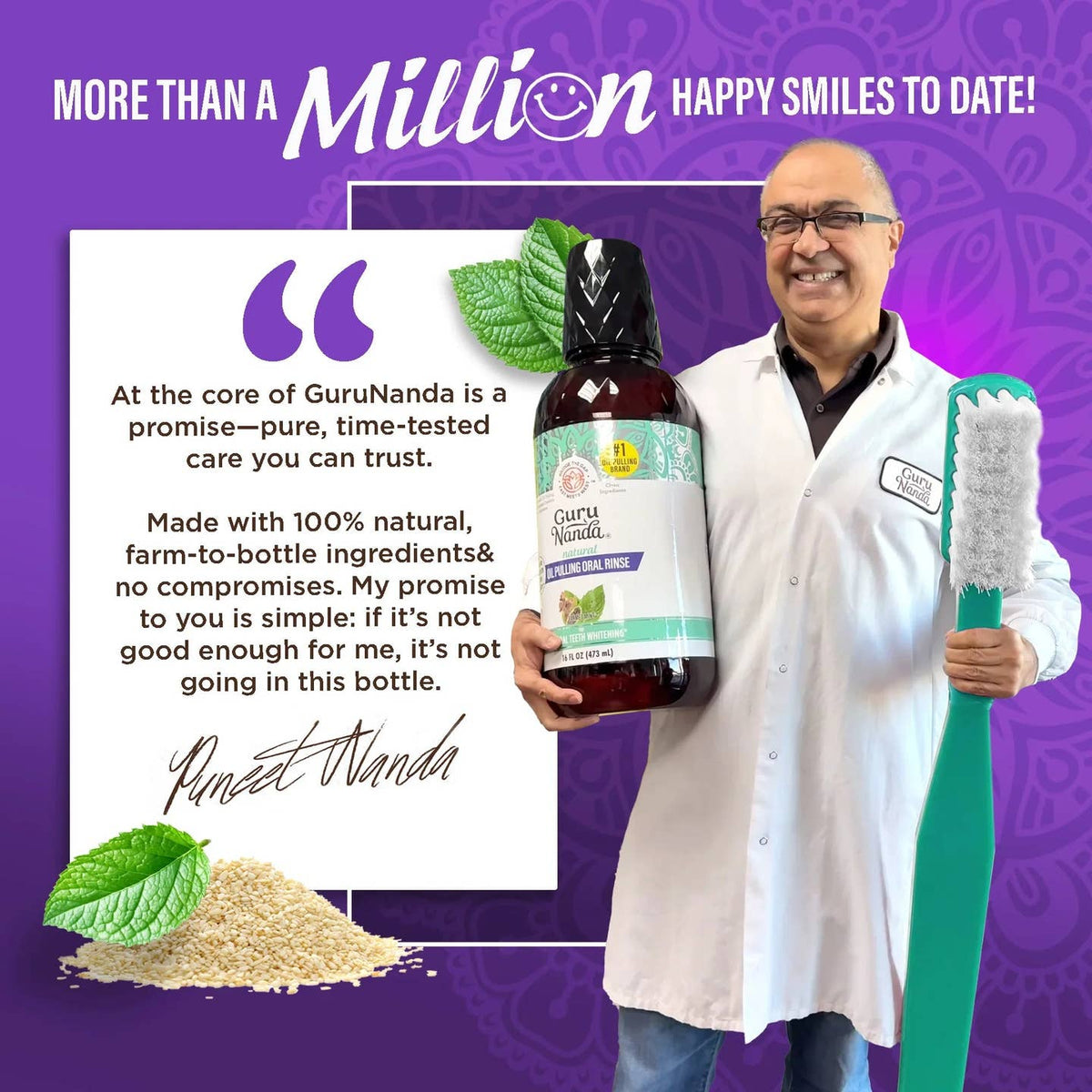 GuruNanda Sesame and Peppermint Oil Pulling approved supplier image 7