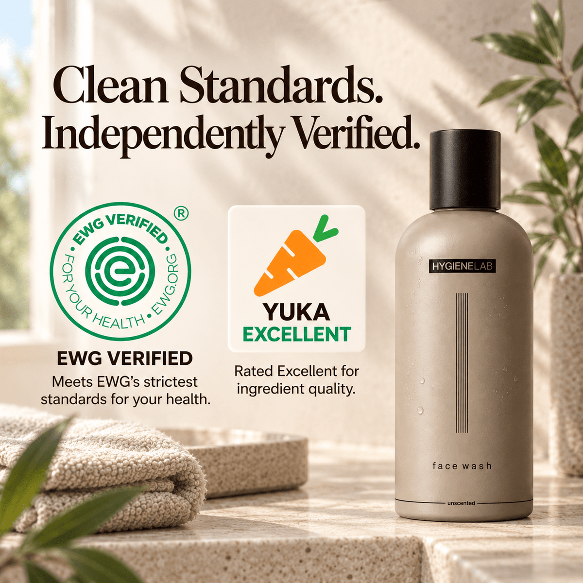 HygieneLab Face Wash EWG Verified and Yuka Excellent
