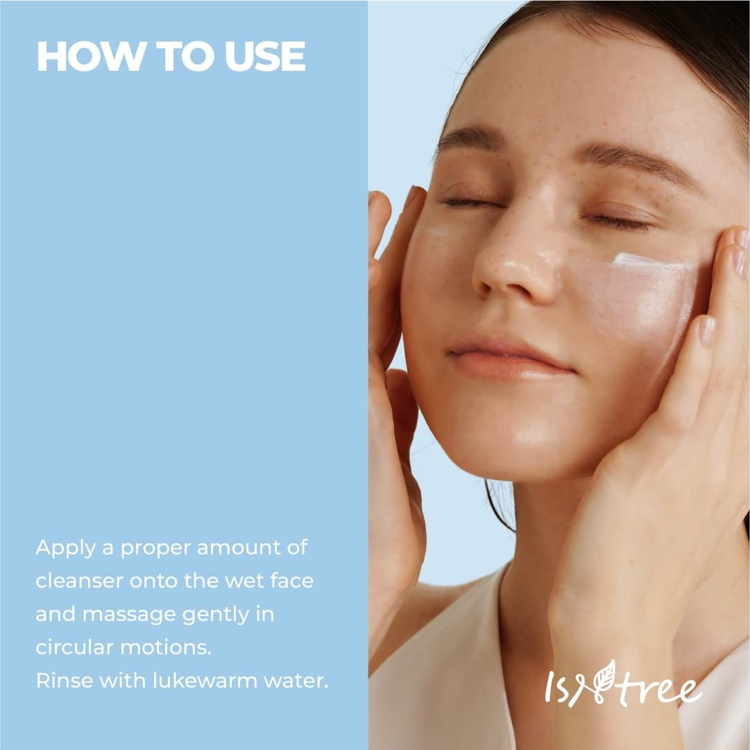 Isntree Hyaluronic Acid Low-pH Cleansing Foam 150mL: how to use