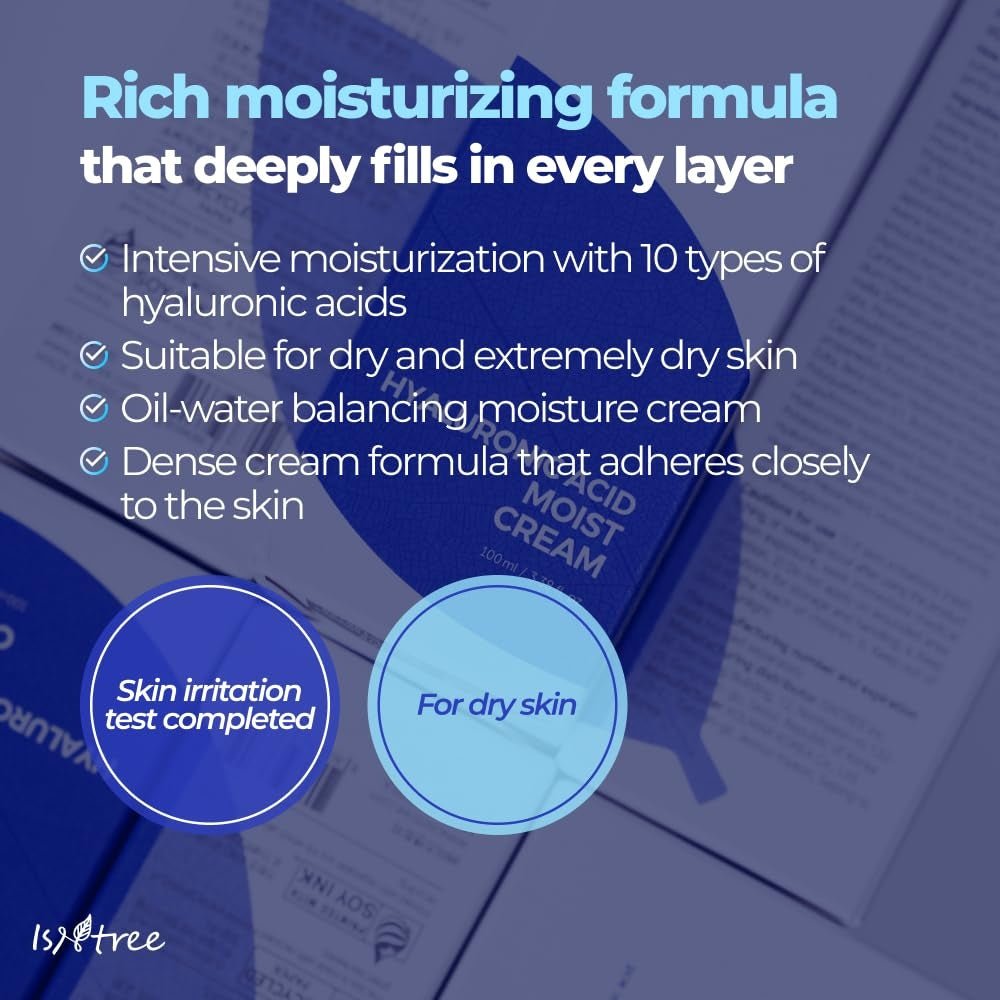 Isntree Hyaluronic Acid Moist Cream 100mL: dry skin care