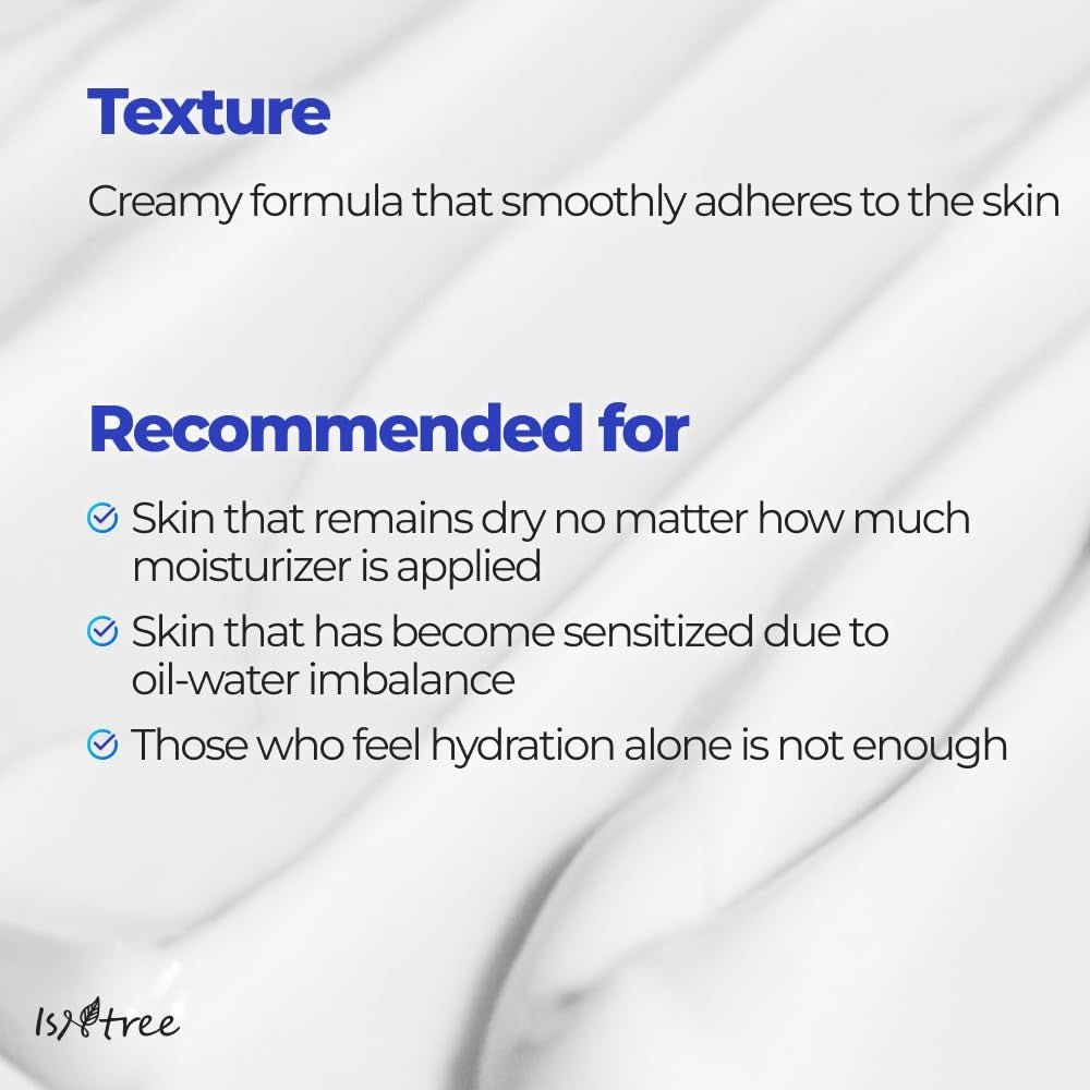 Isntree Hyaluronic Acid Moist Cream 100mL: texture and skin type
