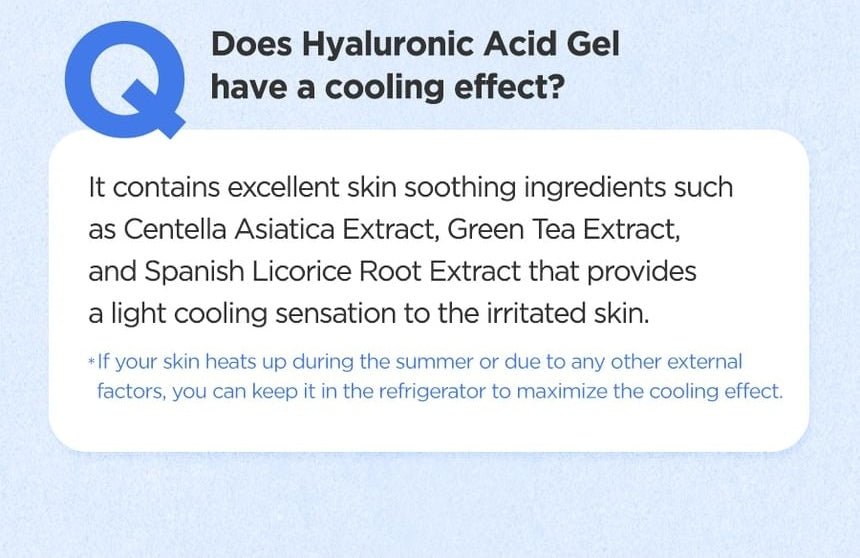 Isntree Hyaluronic Acid Aqua Gel Cream 100mL: cooling use tip