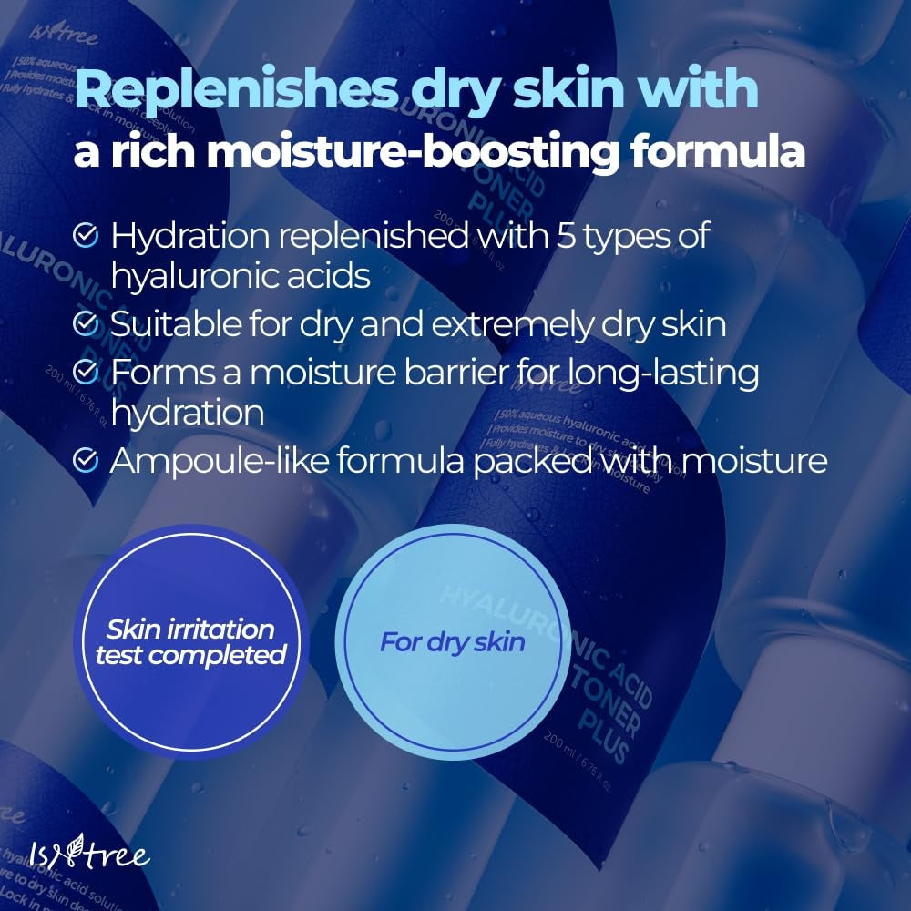 Isntree Hyaluronic Acid Toner Plus 200mL: very dry skin care