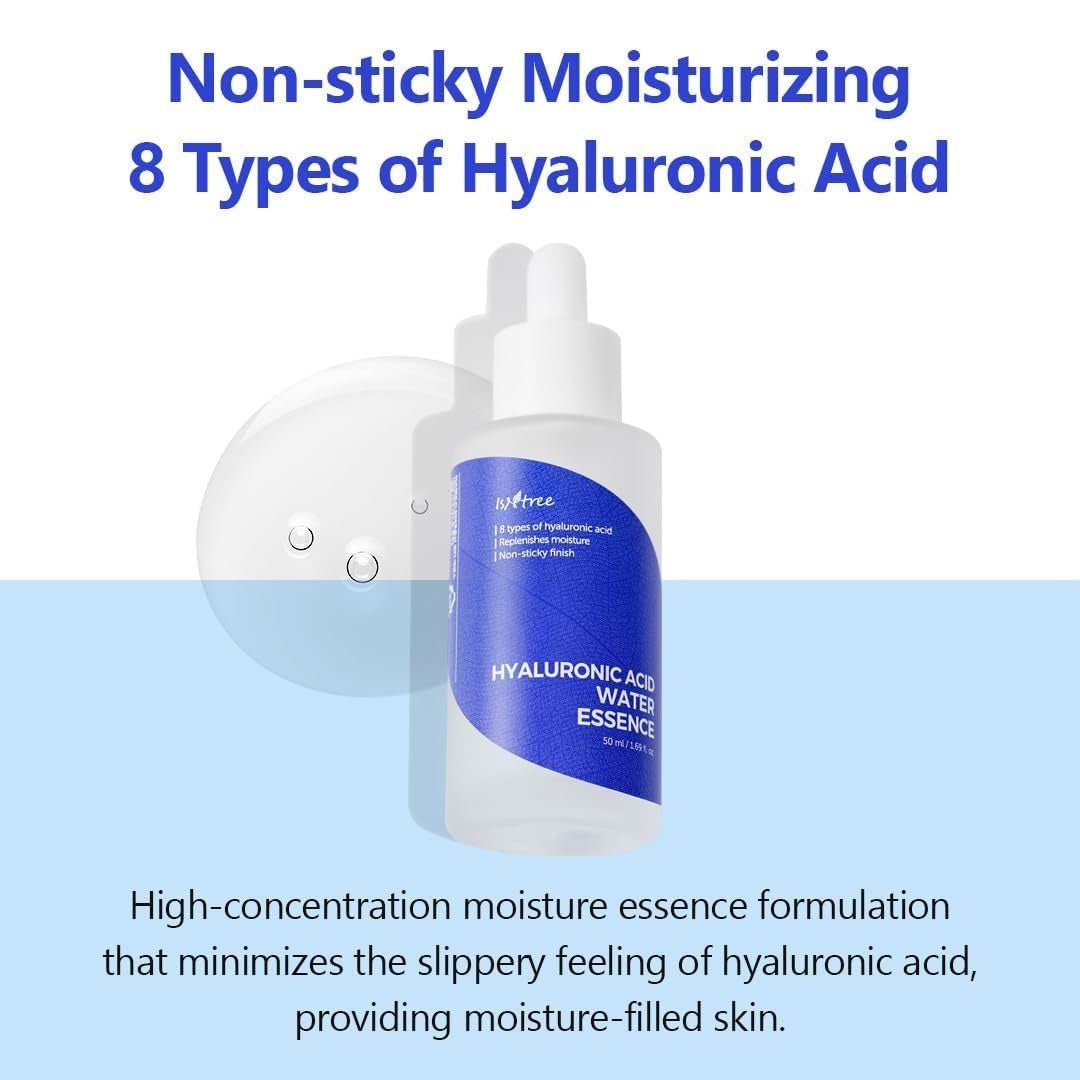 Isntree Hyaluronic Acid Water Essence 50mL: eight types hydration