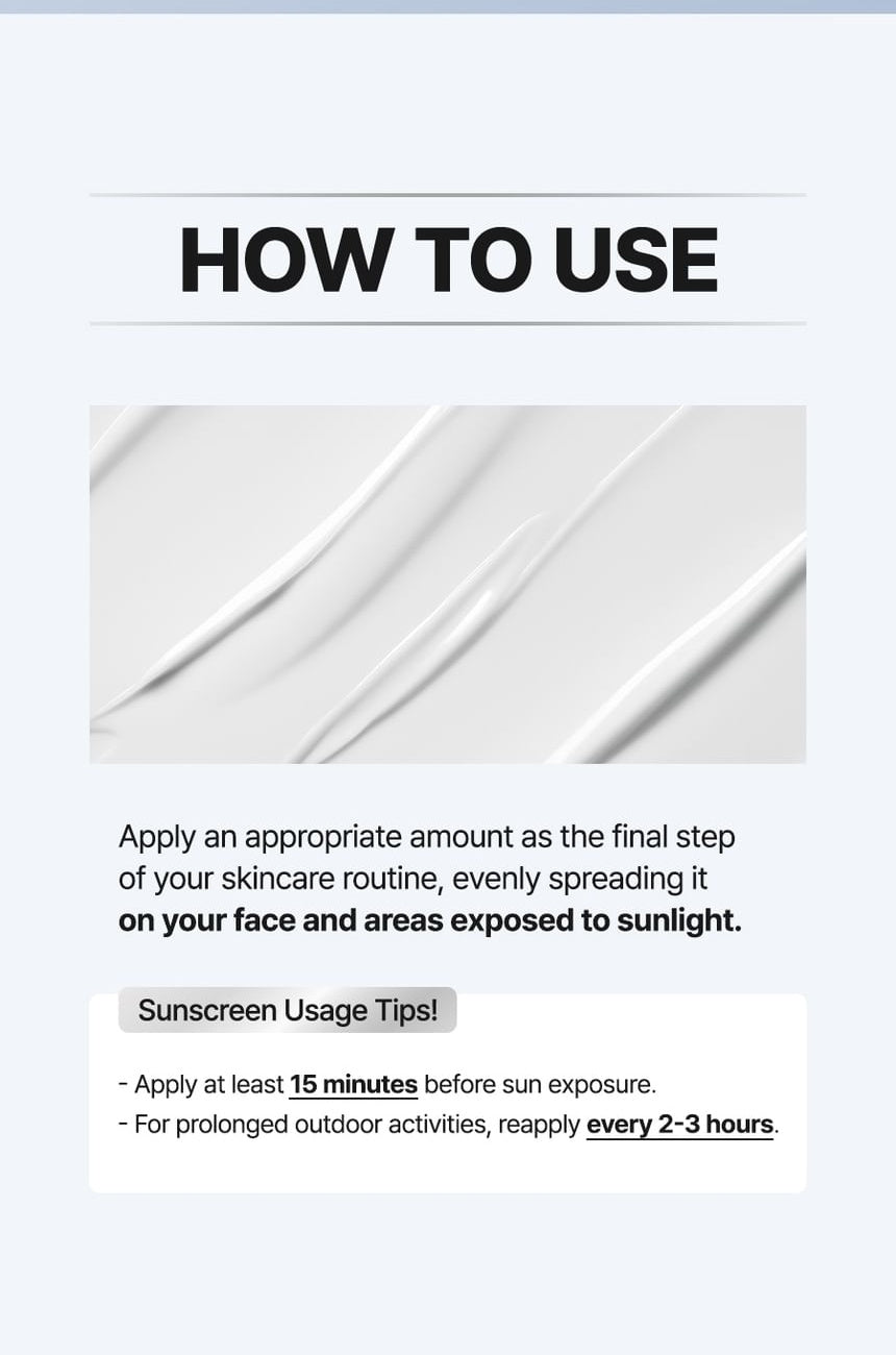 Isntree Hyaluronic Acid Fresh Sun Serum SPF50+ PA++++ 50mL - application instructions