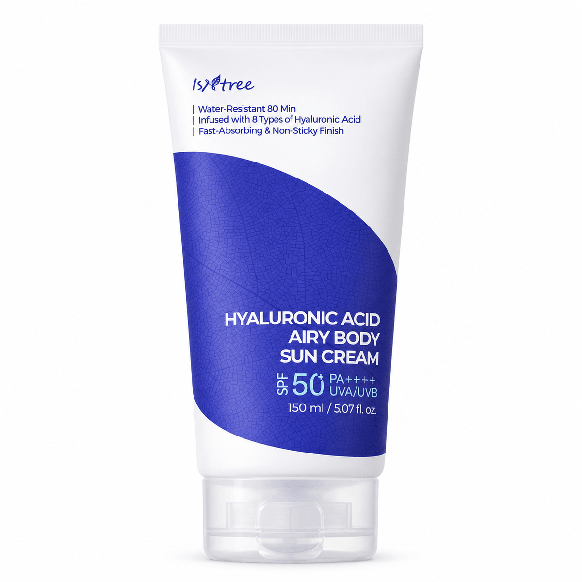 Isntree Hyaluronic Acid Airy Body Sun Cream SPF50+ PA++++ 150mL - generated studio product image on a white background