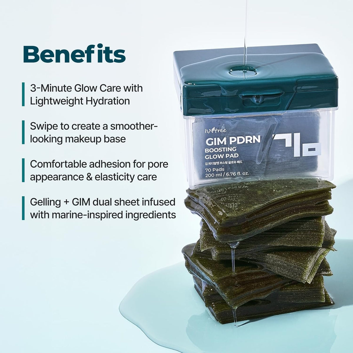 Isntree GIM PDRN Boosting Glow Pad 70 Pads benefits information