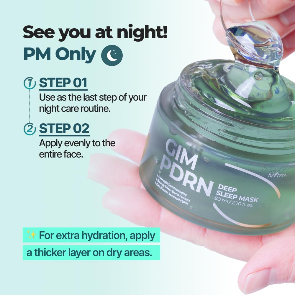 Isntree Gim PDRN Deep Sleep Mask 80mL night use information