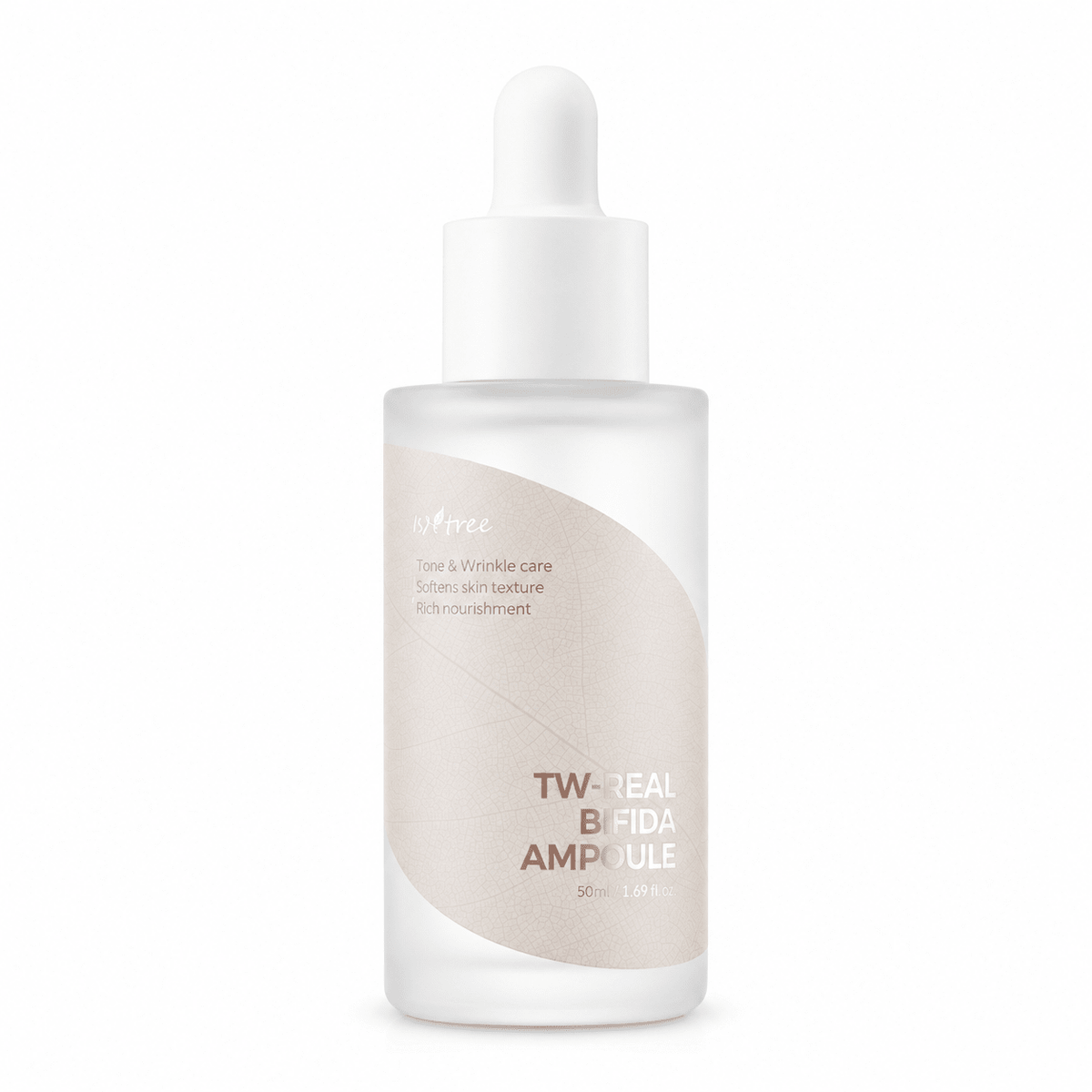 Isntree TW-Real Bifida Ampoule 50mL product packaging on a white background