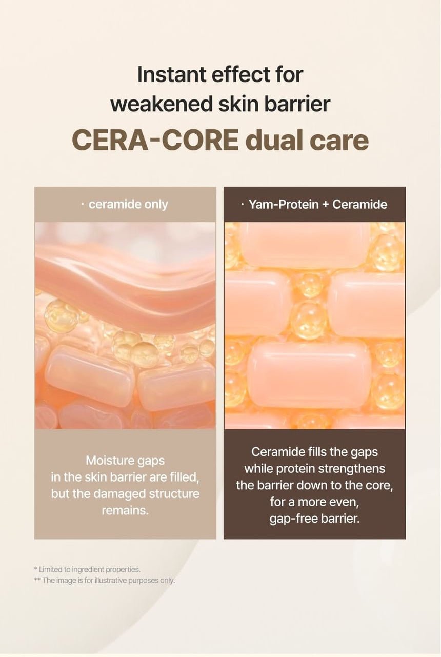 Isntree Yam Root Vegan Barrier Milky Toner 200mL β Cera-Core comparison and ingredient qualifiers