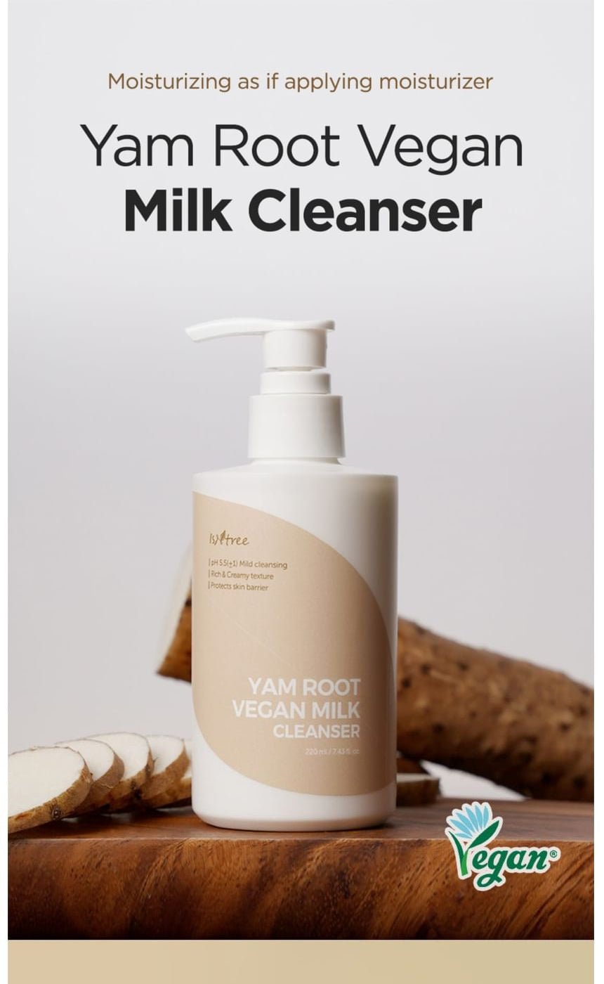 Isntree Yam Root Vegan Milk Cleanser 220mL β Milk cleanser introduction