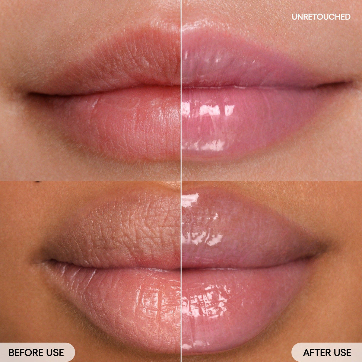 LANEIGE Lip Glowy Balm Gummy Bear before and after