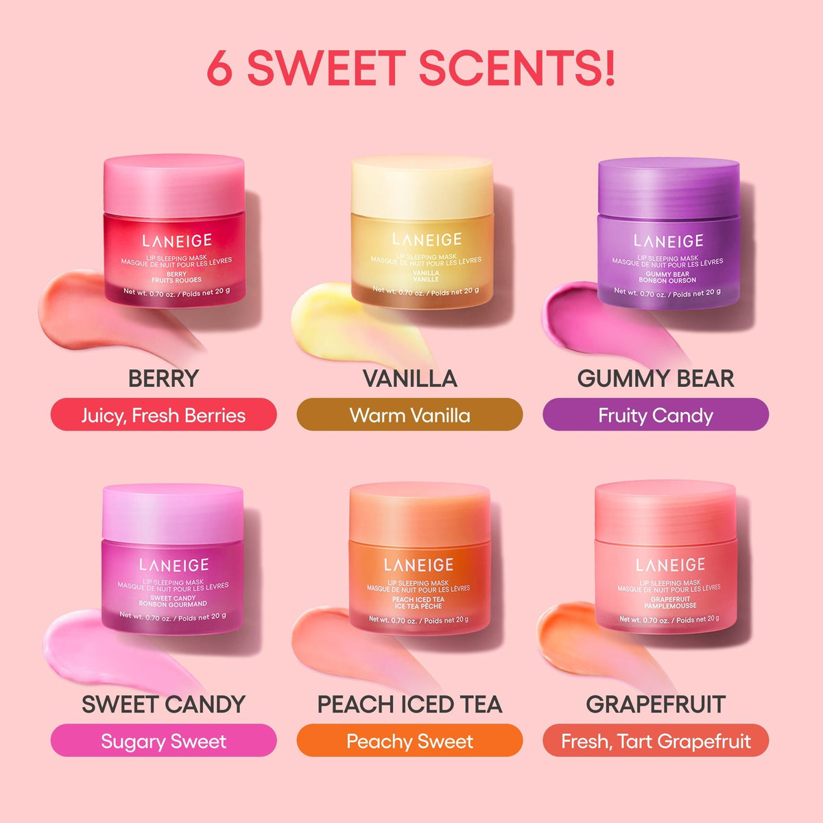 LANEIGE Lip Sleeping Mask scent collection