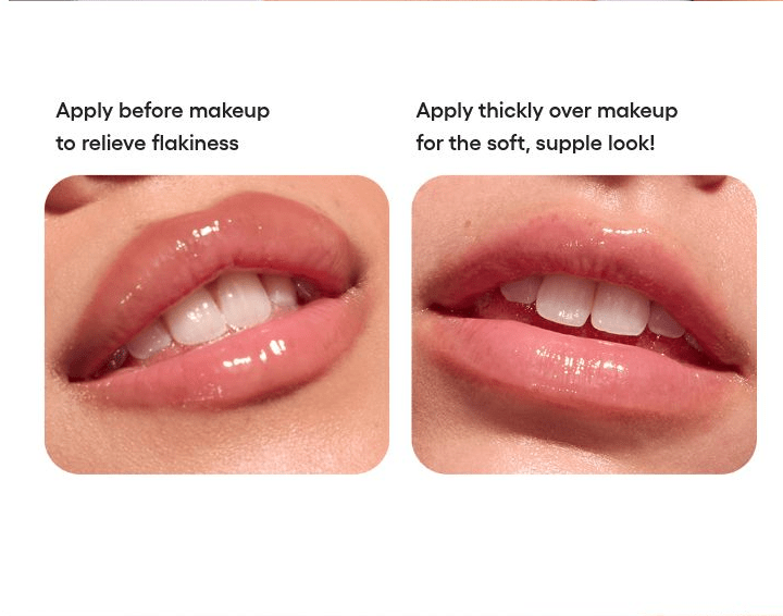 LANEIGE Lip Glowy Balm Acai Mango Smoothie: Apply before makeup to relieve flakiness Apply thickly over makeup for the soft, supple look!