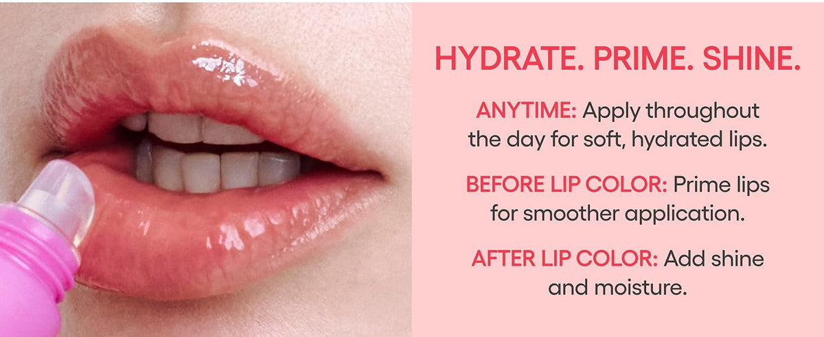LANEIGE Lip Glowy Balm hydration, priming and shine application directions