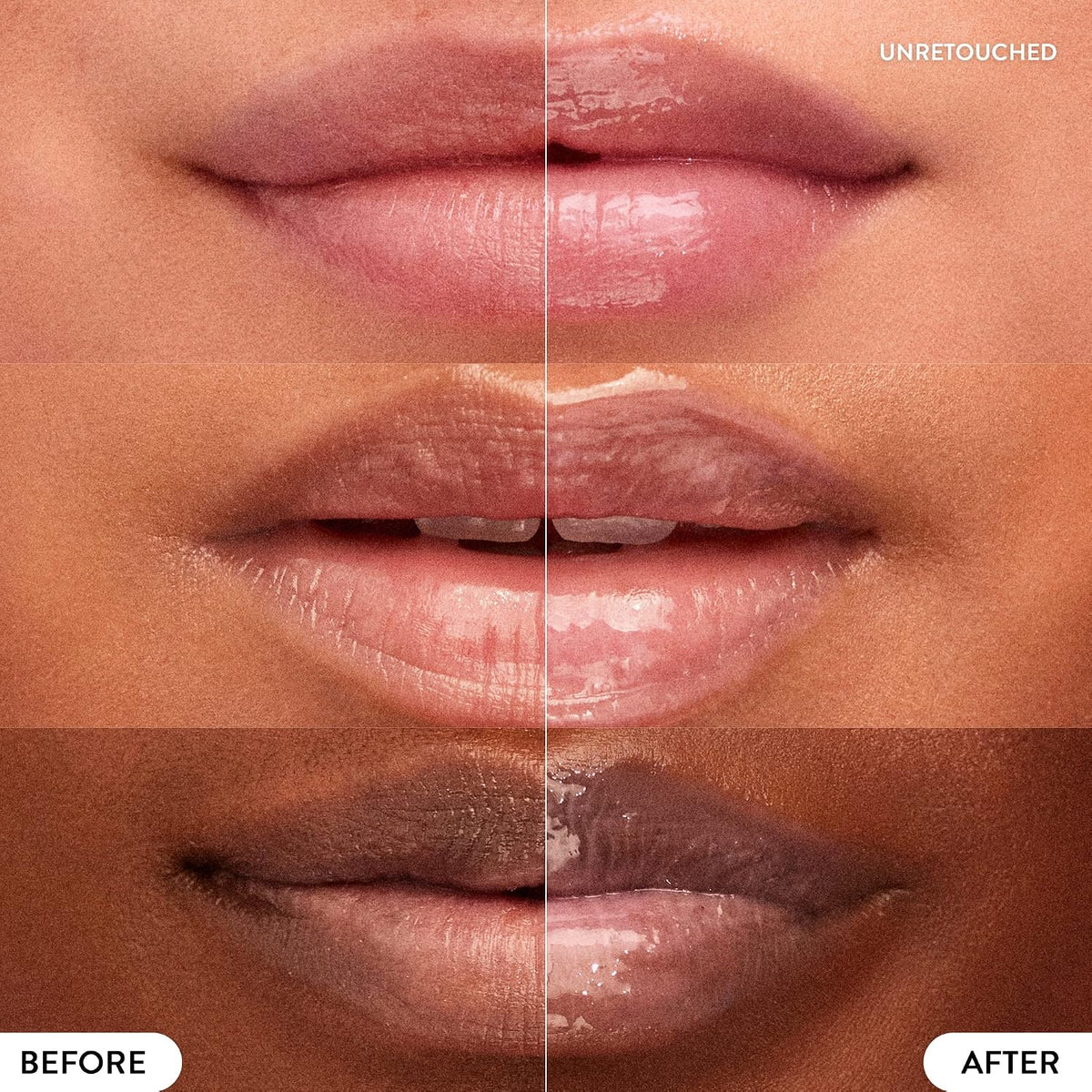 LANEIGE Lip Sleeping Mask gummy original unretouched before-and-after lip photographs