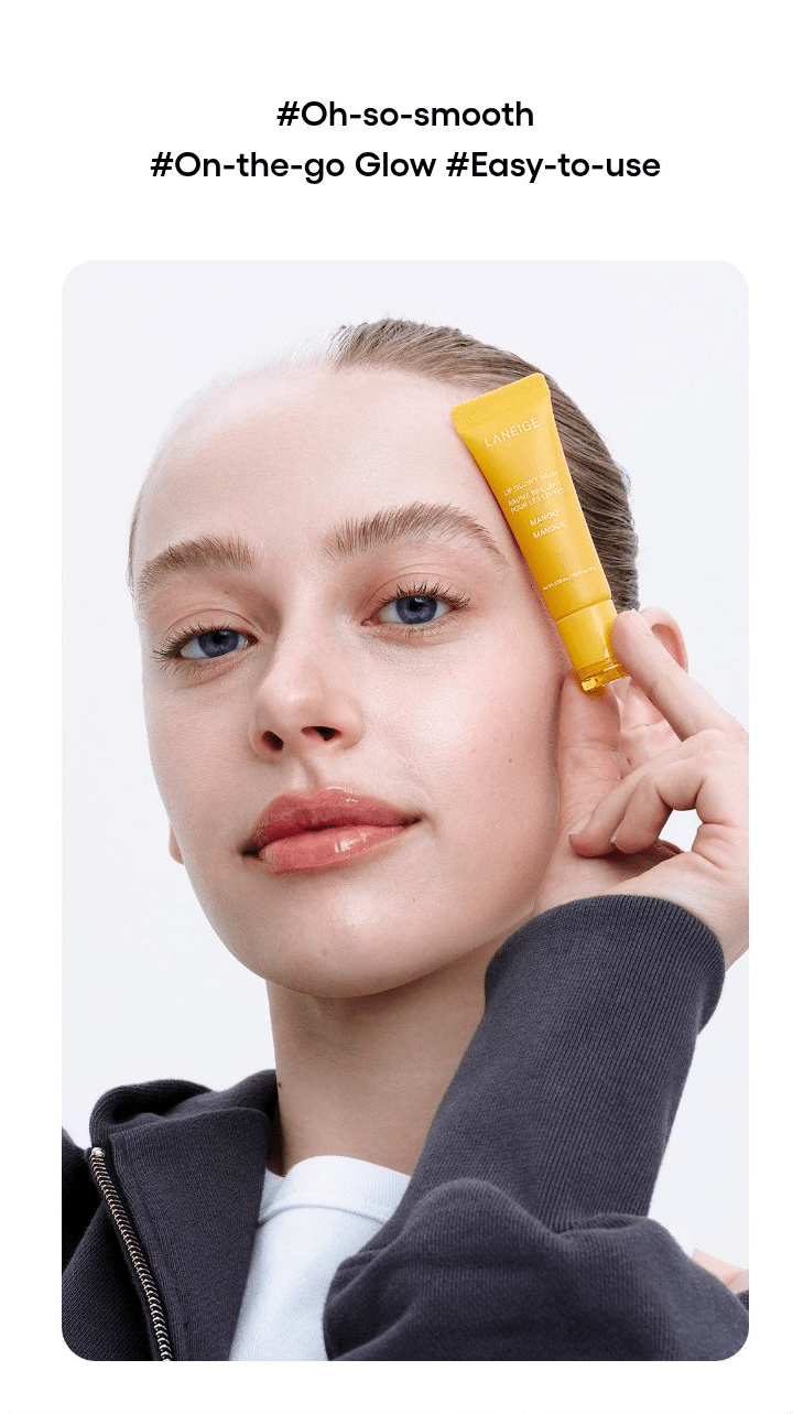LANEIGE Lip Glowy Balm family: #Oh-so-smooth #On-the-go Glow #Easy-to-use