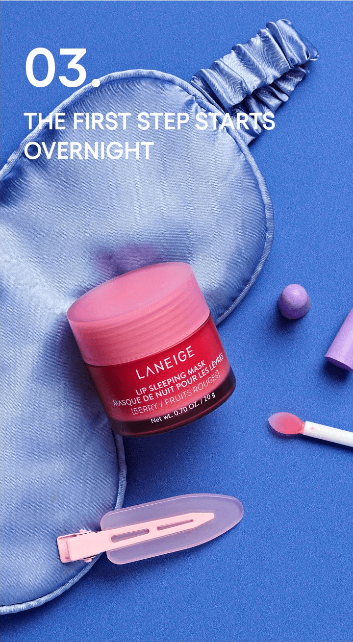 LANEIGE Lip Sleeping Mask EX family: 03. THE FIRST STEP STARTS OVERNIGHT