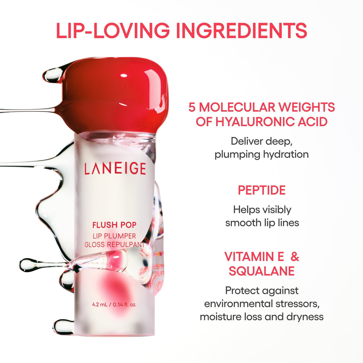 LANEIGE Flush Pop Lip Plumper key ingredients
