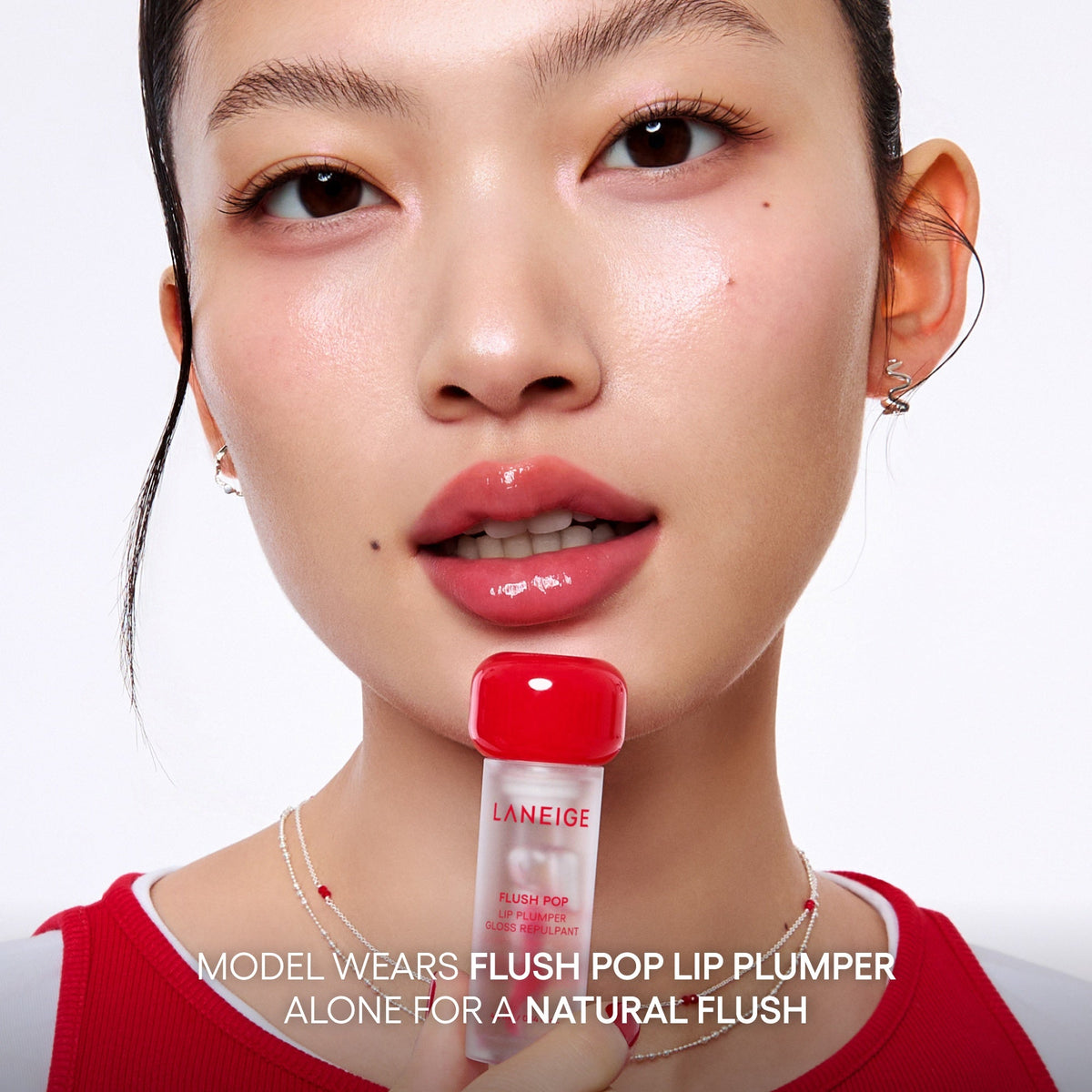 LANEIGE Flush Pop Lip Plumper application alone