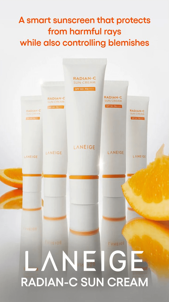 LANEIGE Radian-C Sun Cream official informational panel 1