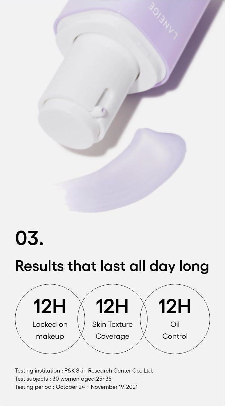 LANEIGE Skin Veil Base EX point3 wear study