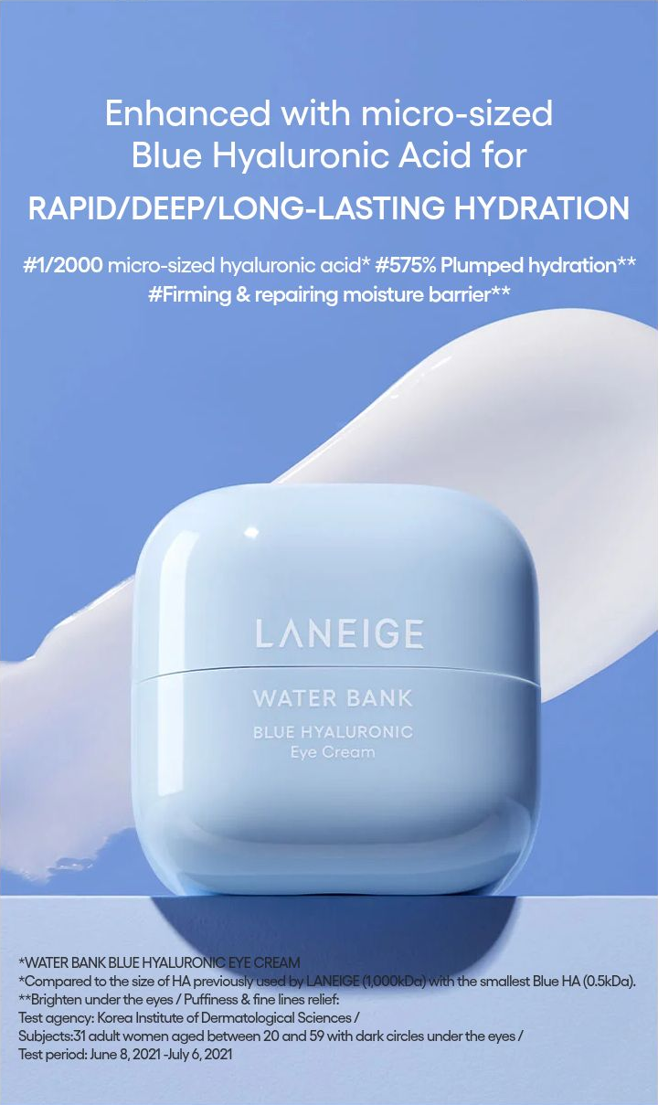 LANEIGE Water Bank Blue Hyaluronic Eye Cream - blue hyaluronic hydration