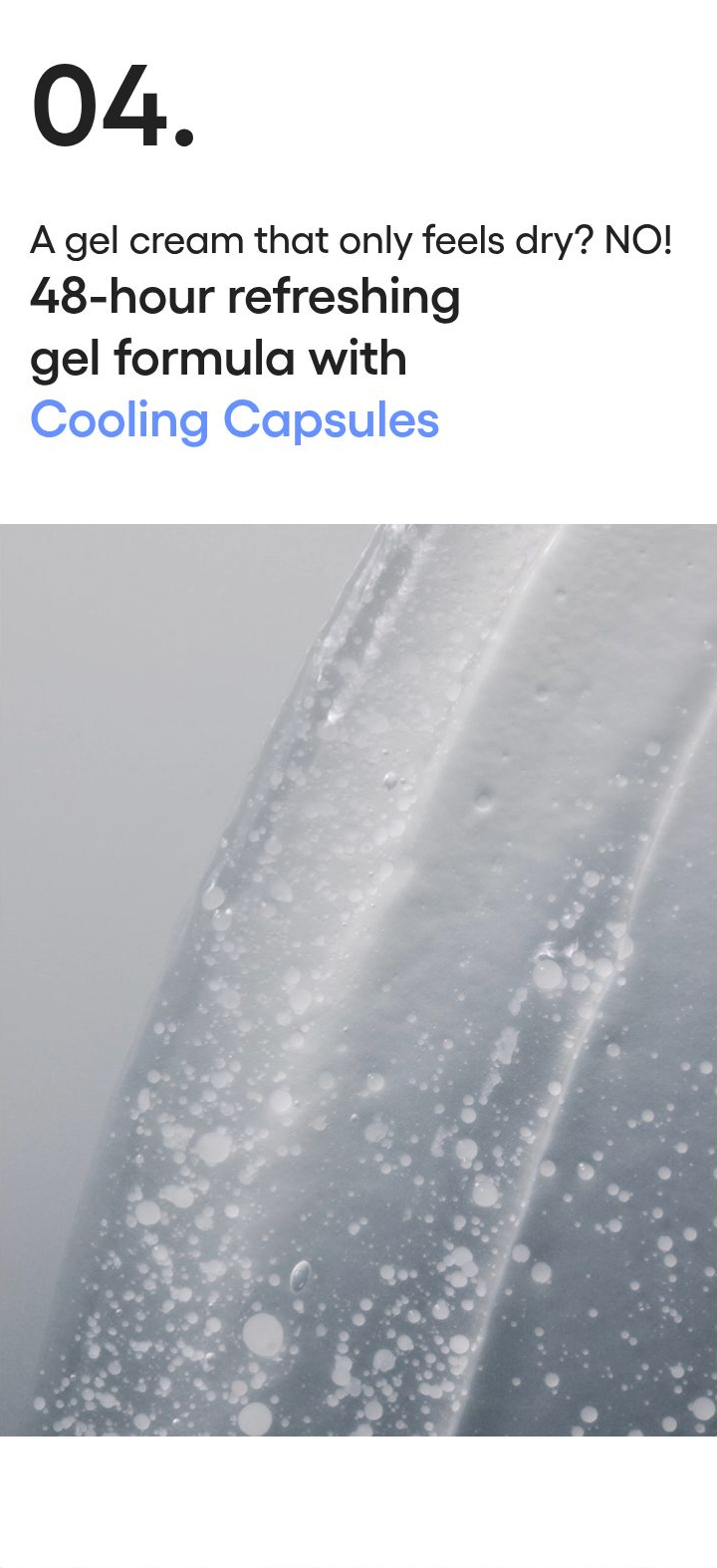 LANEIGE Water Bank Gel - cooling capsule texture