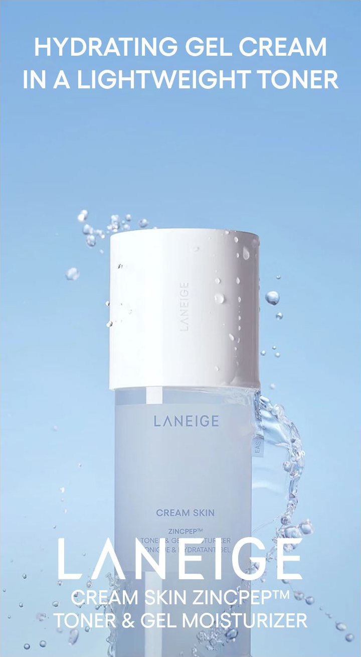 LANEIGE Cream Skin Zincpep Toner Gel Moisturizer - hydrating gel toner