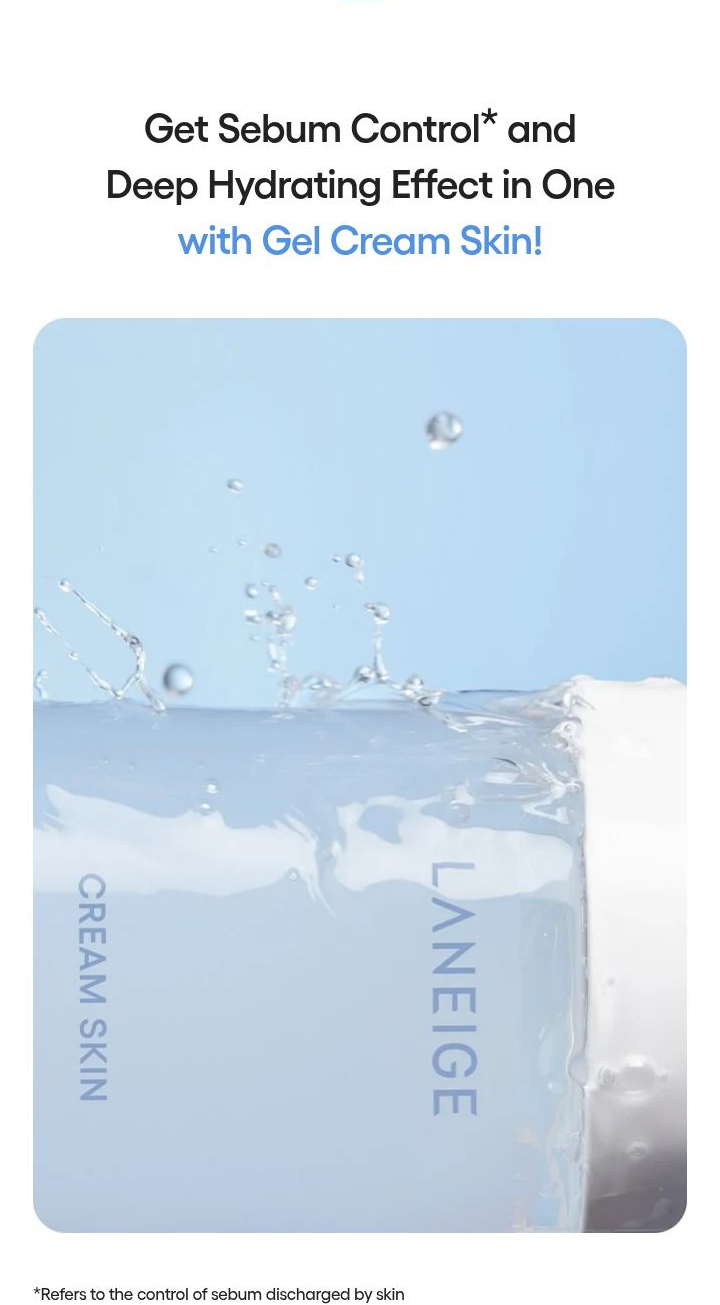 LANEIGE Cream Skin Zincpep Toner Gel Moisturizer - balanced moisture