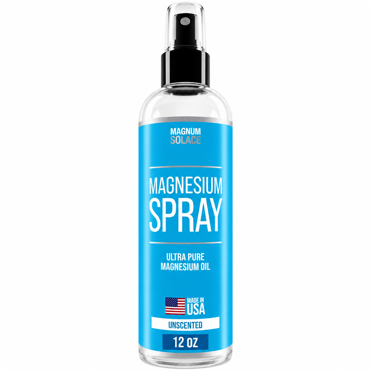 Magnum Solace Magnesium Spray Ultra Pure Magnesium Oil 12 oz