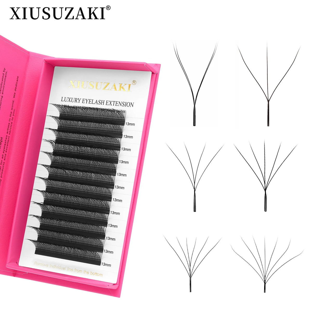 XIUSUZAKI W Shaped Premade Fan Lash Extensions
