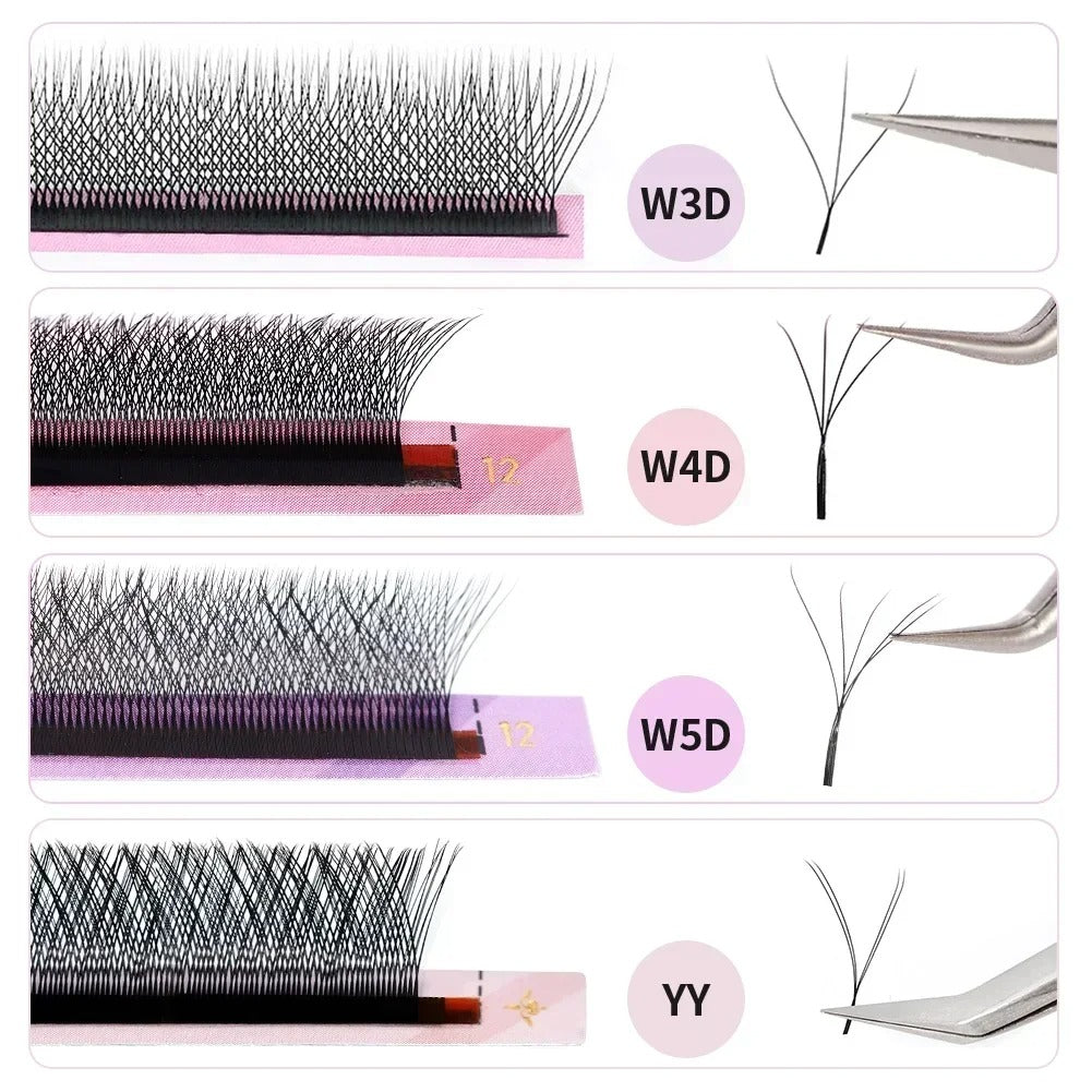 ARISON W Shaped & YY Lash Extensions 3D-8D