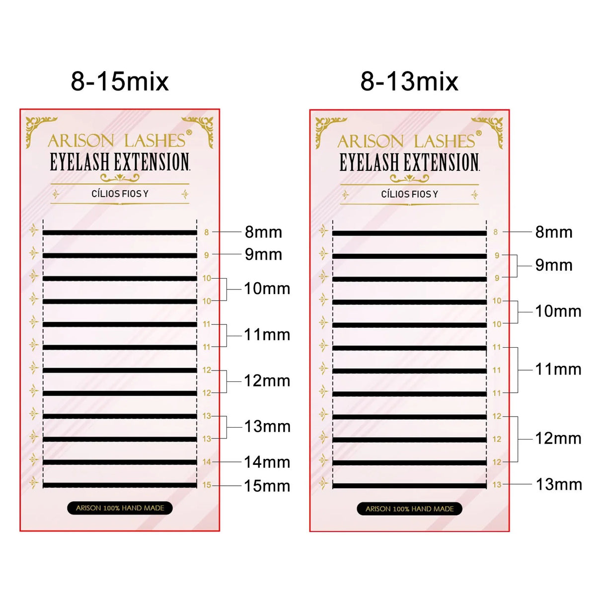 ARISON W Shaped & YY Lash Extensions 3D-8D