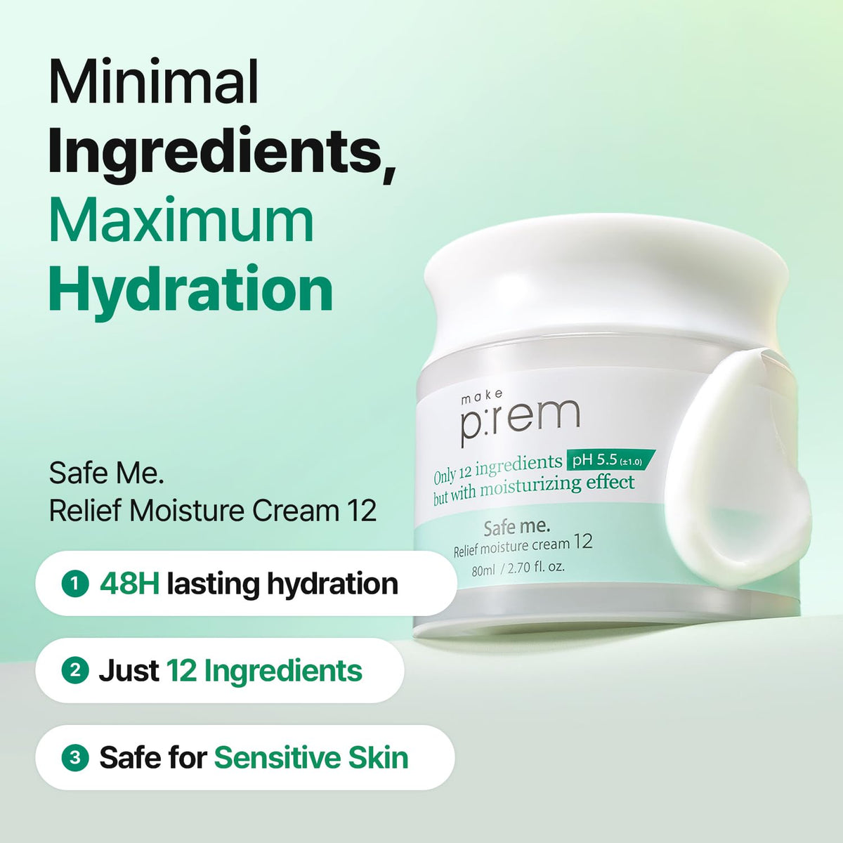 make p:rem Safe Me Relief Moisture Cream 12 80mL β Amazon selected 01